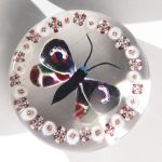 A Baccarat garlanded butterfly paperweight mid-19th century