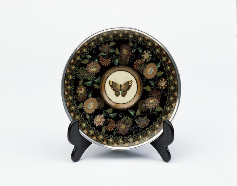 Cloisonne butterfly dish