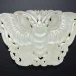 A WHITE JADE 'BUTTERFLY' PLAQUE 18TH-19TH CENTURY