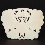 CHINESE WHITE JADE BUTTERFLY PENDANT