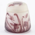 Galle Acid Etched Cameo Glass Jar Circa 1900