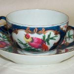 Bone china cup and saucer by the Worcester Porcelain Factory